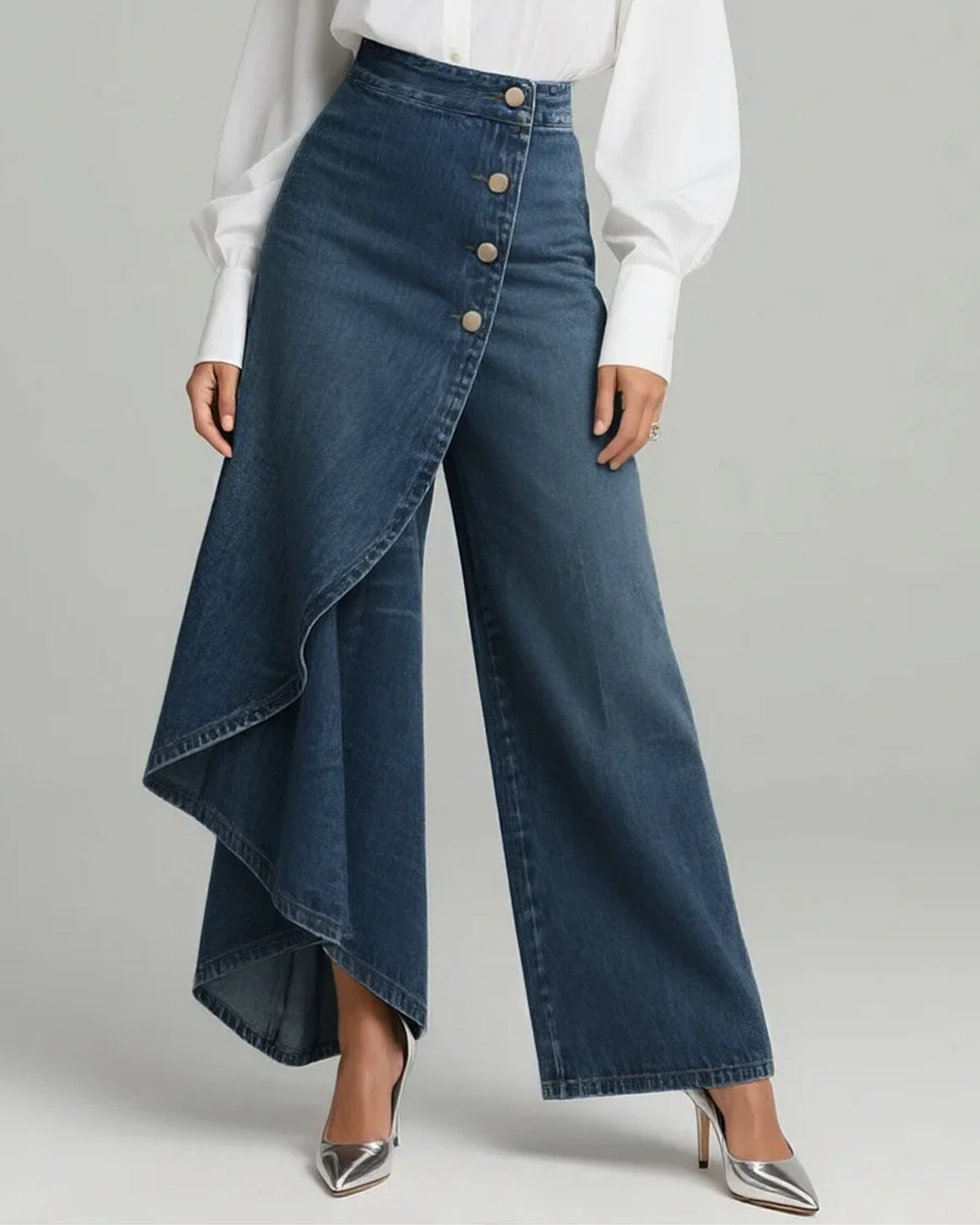 Paula™- Pantalones vaqueros cruzados