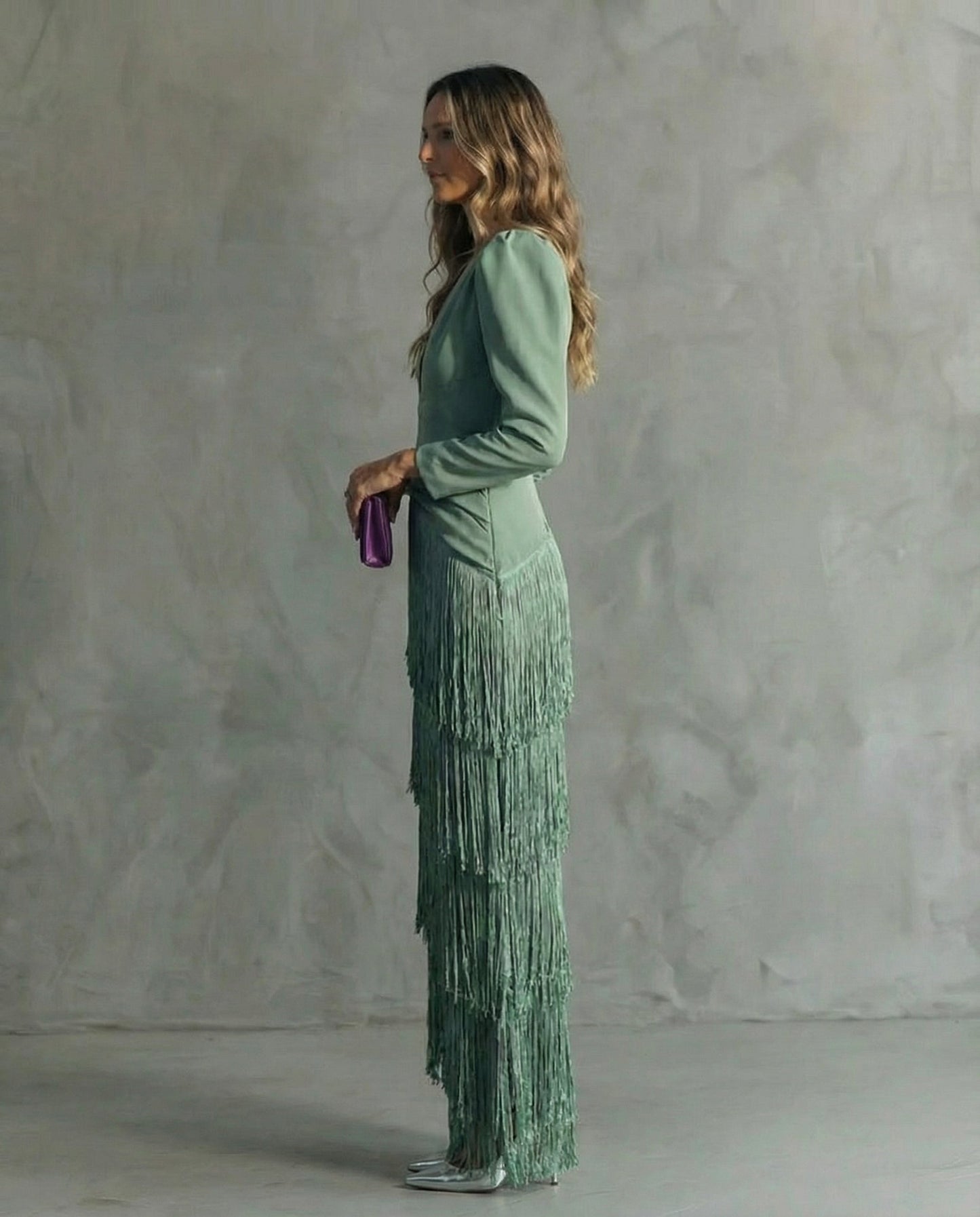 Clara™ | Vestido elegante con mangas de flecos