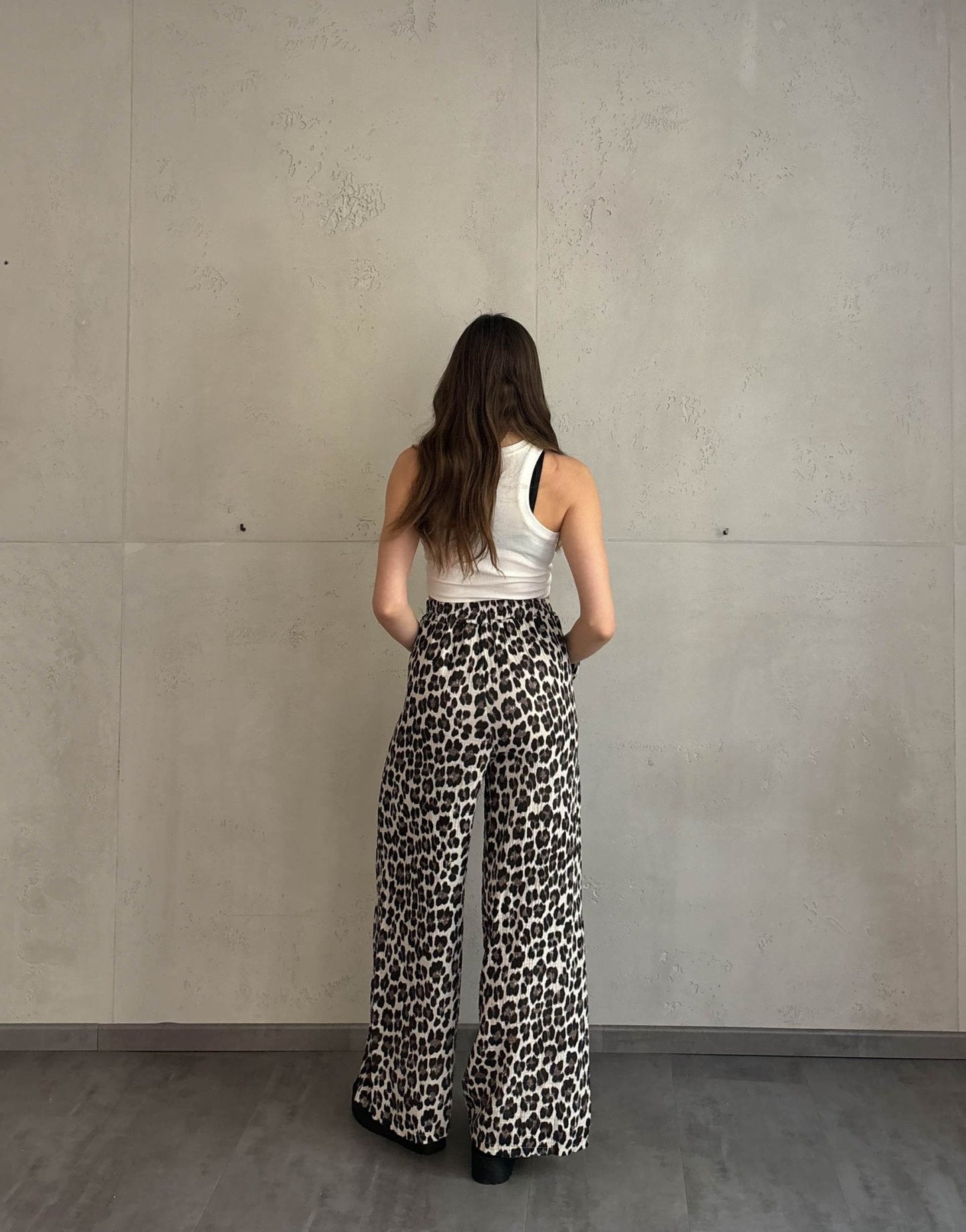 Lina™ - Pantalones de leopardo de pierna ancha