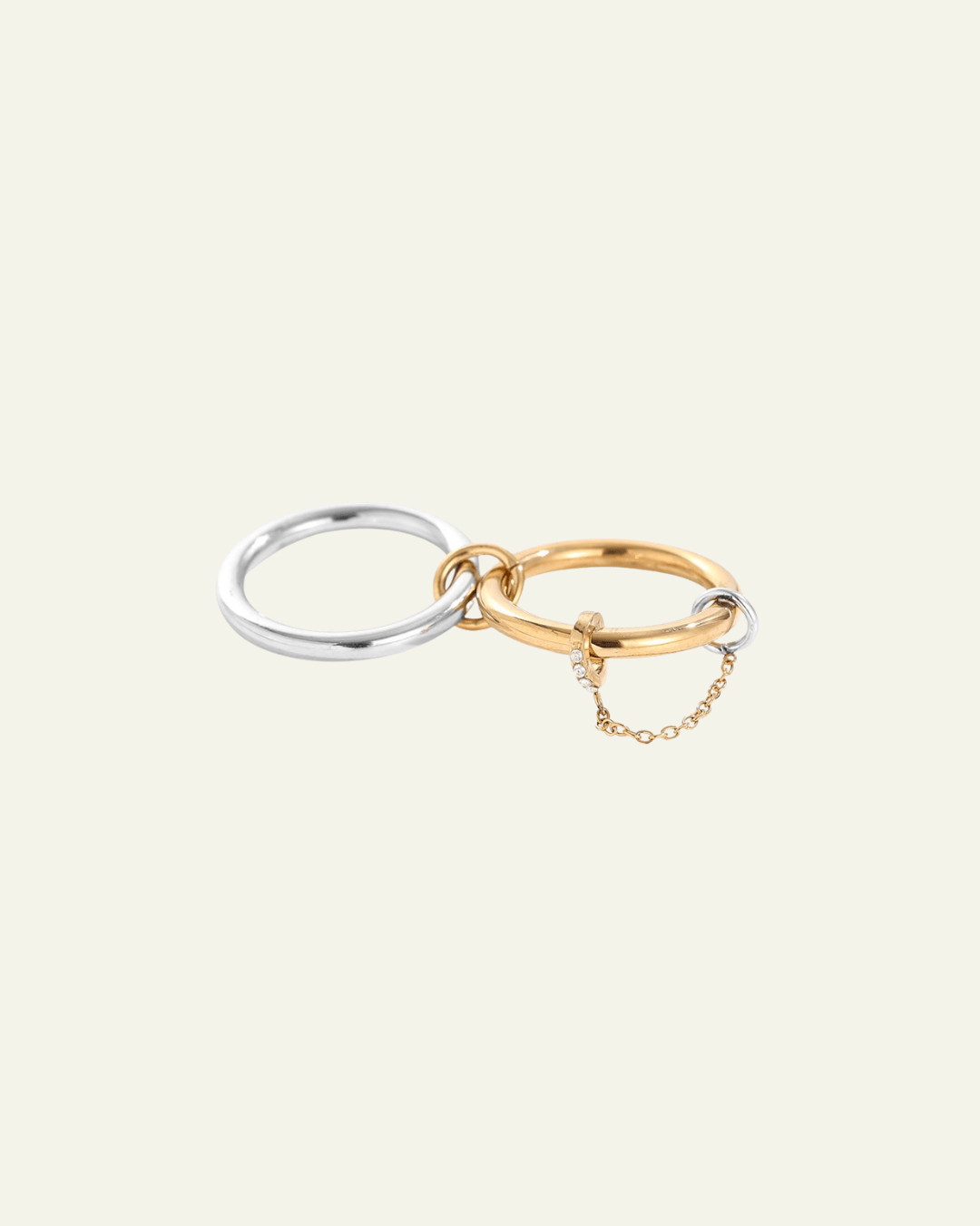 Laura™ - Juego de anillos de dos capas «Pro» en oro y plata