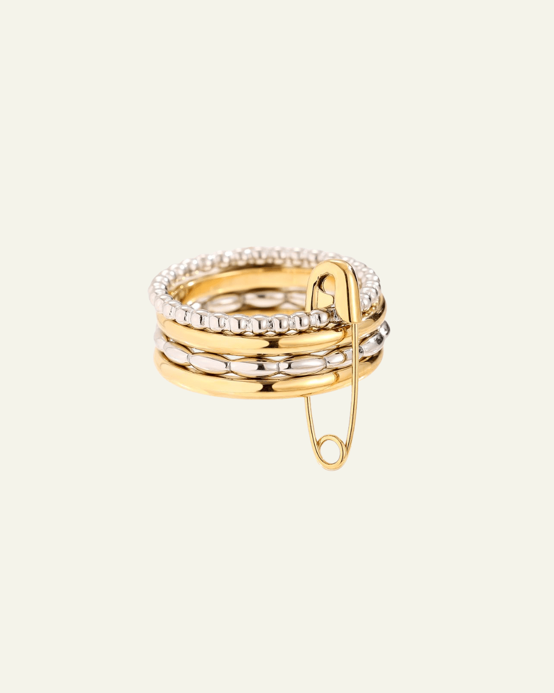 Annabelle™ - Anillo de varias capas en oro y plata con broche